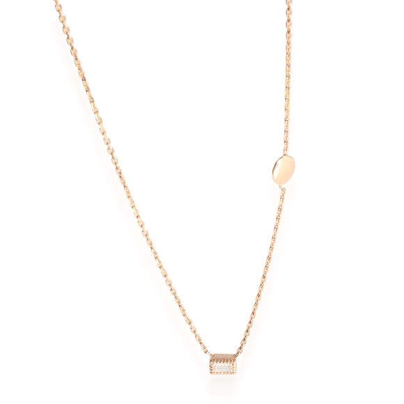 My Story The Michelle Baguette & Round Diamond Necklace 14K Rose Gold 0.17 Ctw. - Picture 1 of 3